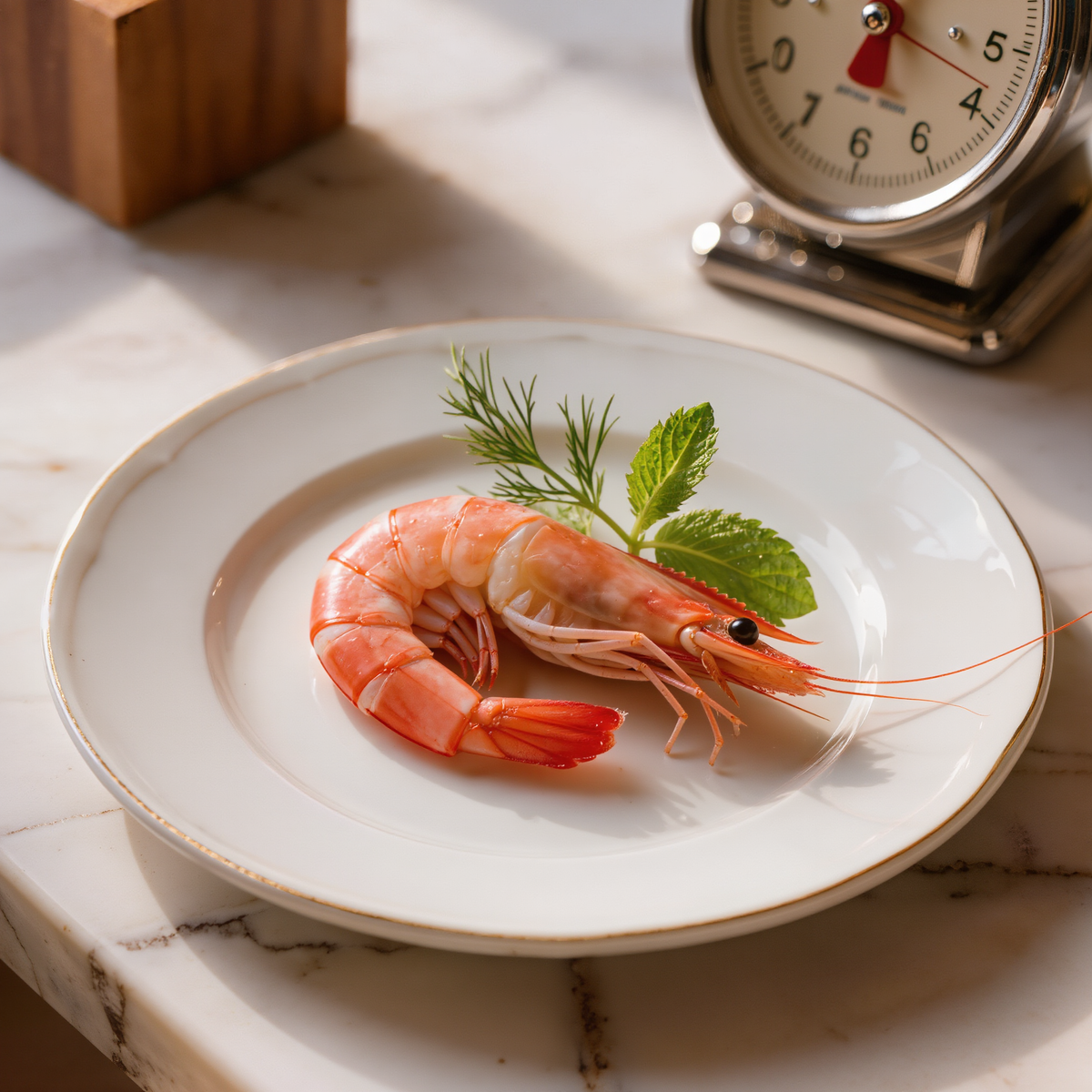 Piatto fine dining con erbe fresche appena impiattate su pass: tenuta ingredienti freschi piatto estivo ristorante.